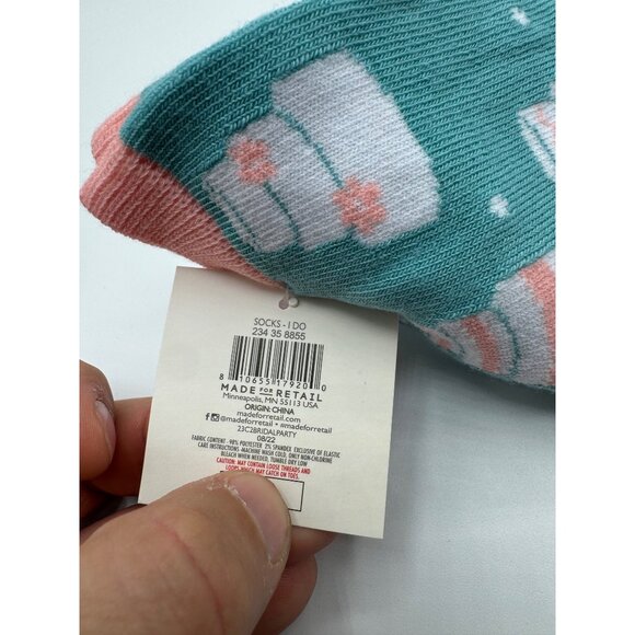 NEW 2 I do Crew Quarter Length Socks Gift Adult One Size OSFM - Picture 3 of 3